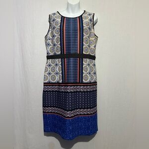 Cato Sleeveless geometric print mid length dress, size 16
